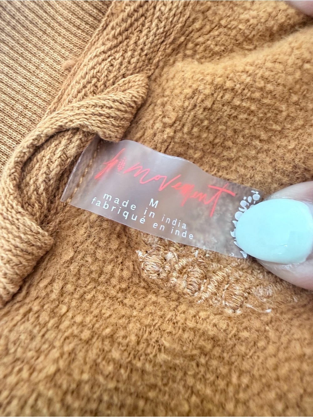 Free People On the Rise Pullover Sweatshirt in Shade Amber - Picture 11 of 12